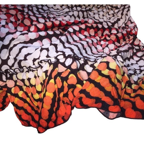 Catch My i - Colorful Dot Illustion looking Gypsy Skirt - Medium Length - Womens - Picture 6 of 11